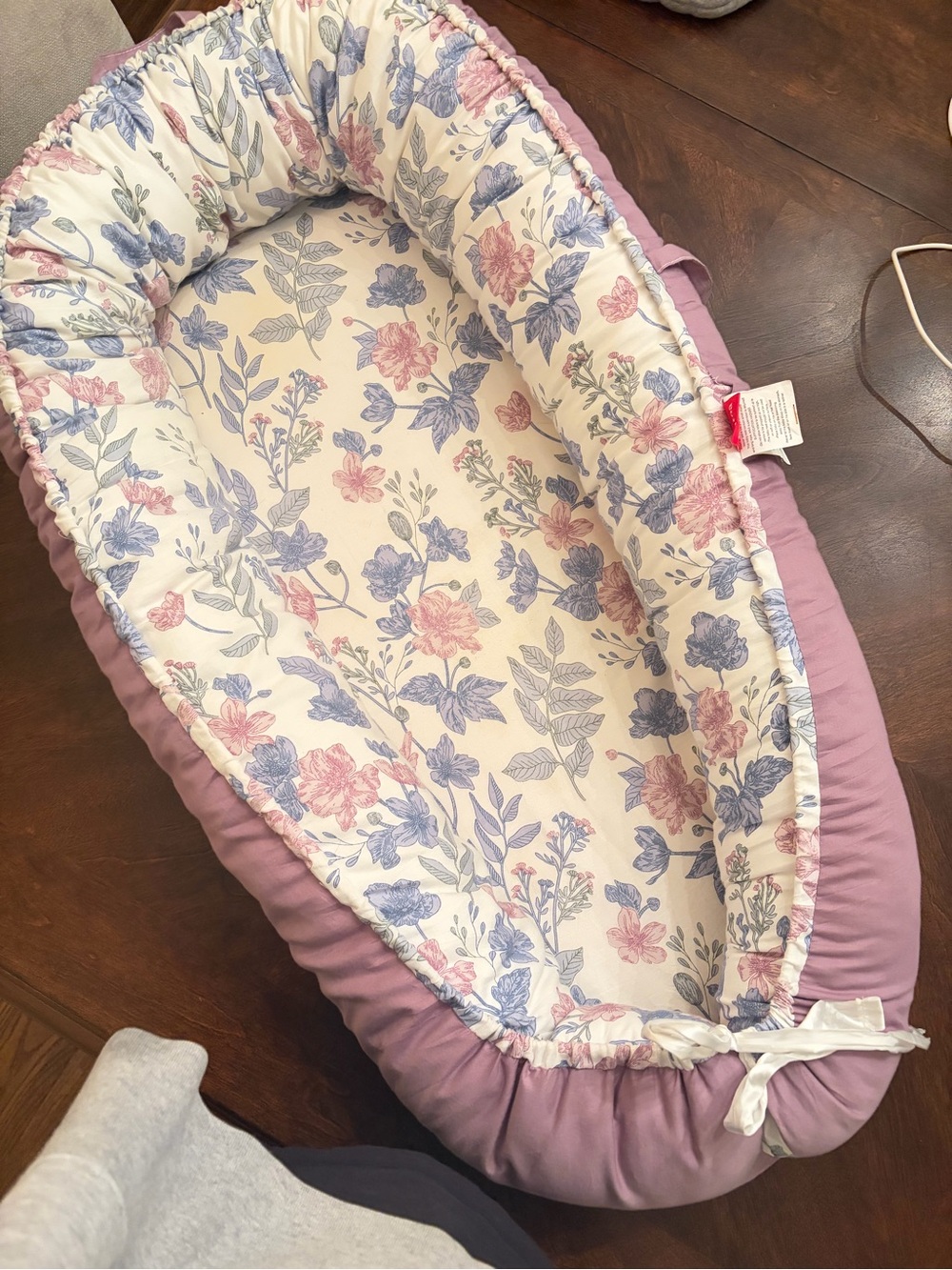 Floral Infant Lounger - Pink and Blue Floral